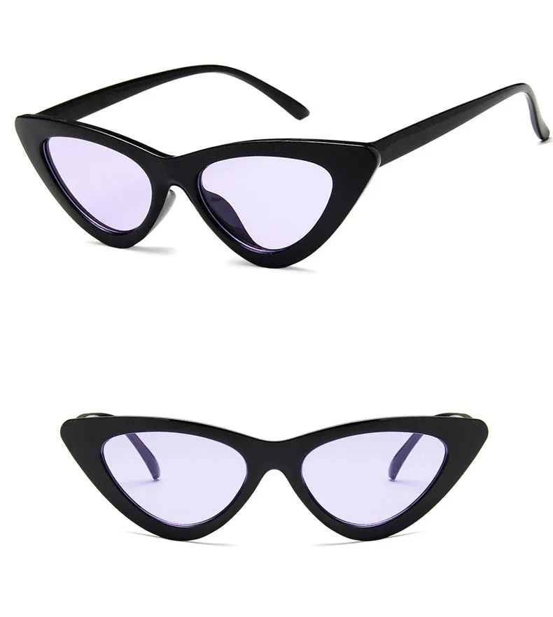 Retro Cat Eye Small Frame Triangle Sun glasses