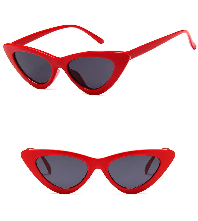 Retro Cat Eye Small Frame Triangle Sun glasses