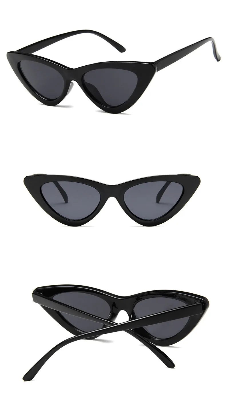 Retro Cat Eye Small Frame Triangle Sun glasses