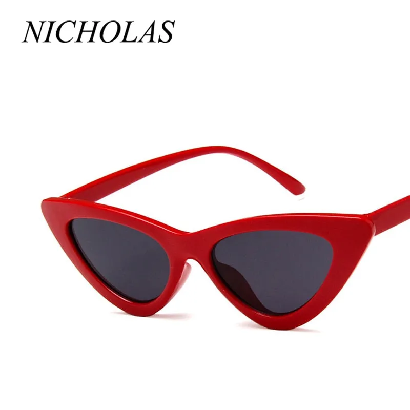 Retro Cat Eye Small Frame Triangle Sun glasses