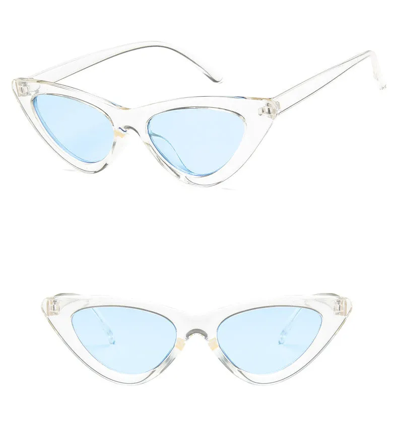 Retro Cat Eye Small Frame Triangle Sun glasses