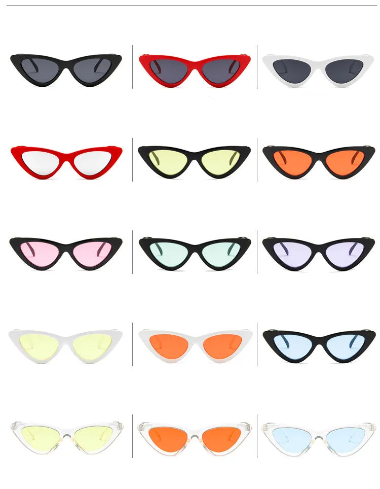Retro Cat Eye Small Frame Triangle Sun glasses