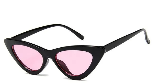 Retro Cat Eye Small Frame Triangle Sun glasses