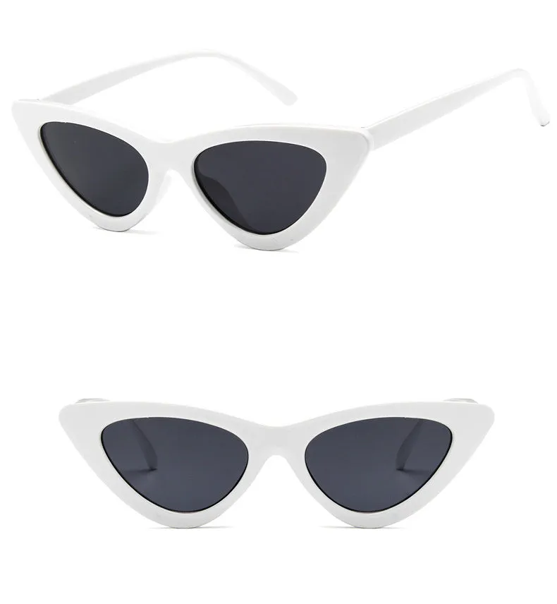 Retro Cat Eye Small Frame Triangle Sun glasses