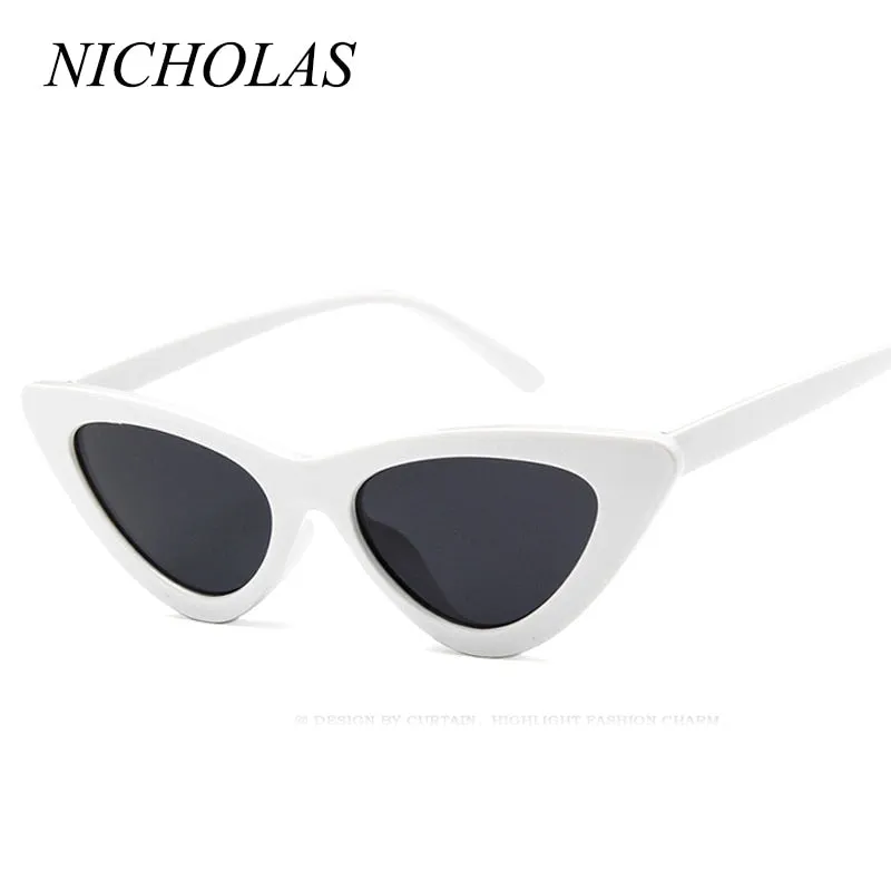 Retro Cat Eye Small Frame Triangle Sun glasses