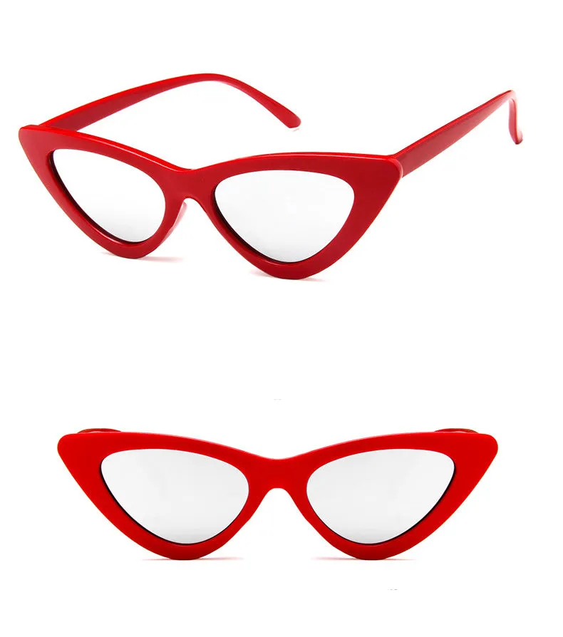 Retro Cat Eye Small Frame Triangle Sun glasses