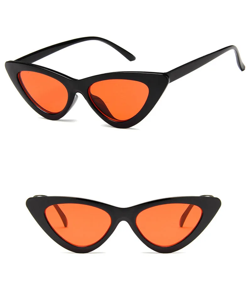 Retro Cat Eye Small Frame Triangle Sun glasses