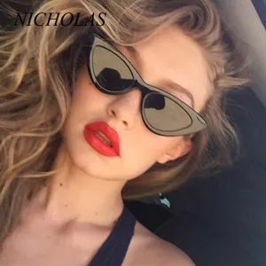 Retro Cat Eye Small Frame Triangle Sun glasses