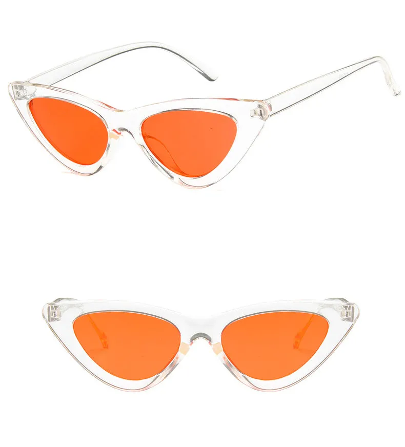 Retro Cat Eye Small Frame Triangle Sun glasses