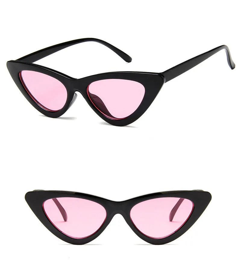 Retro Cat Eye Small Frame Triangle Sun glasses
