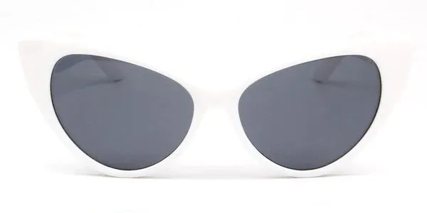 Retro Cat Eye Sunglasses in White
