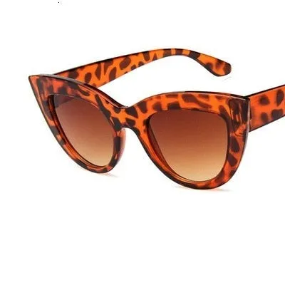 Retro Cute Thick Framed Designer Style Cat Eye Sunglasses