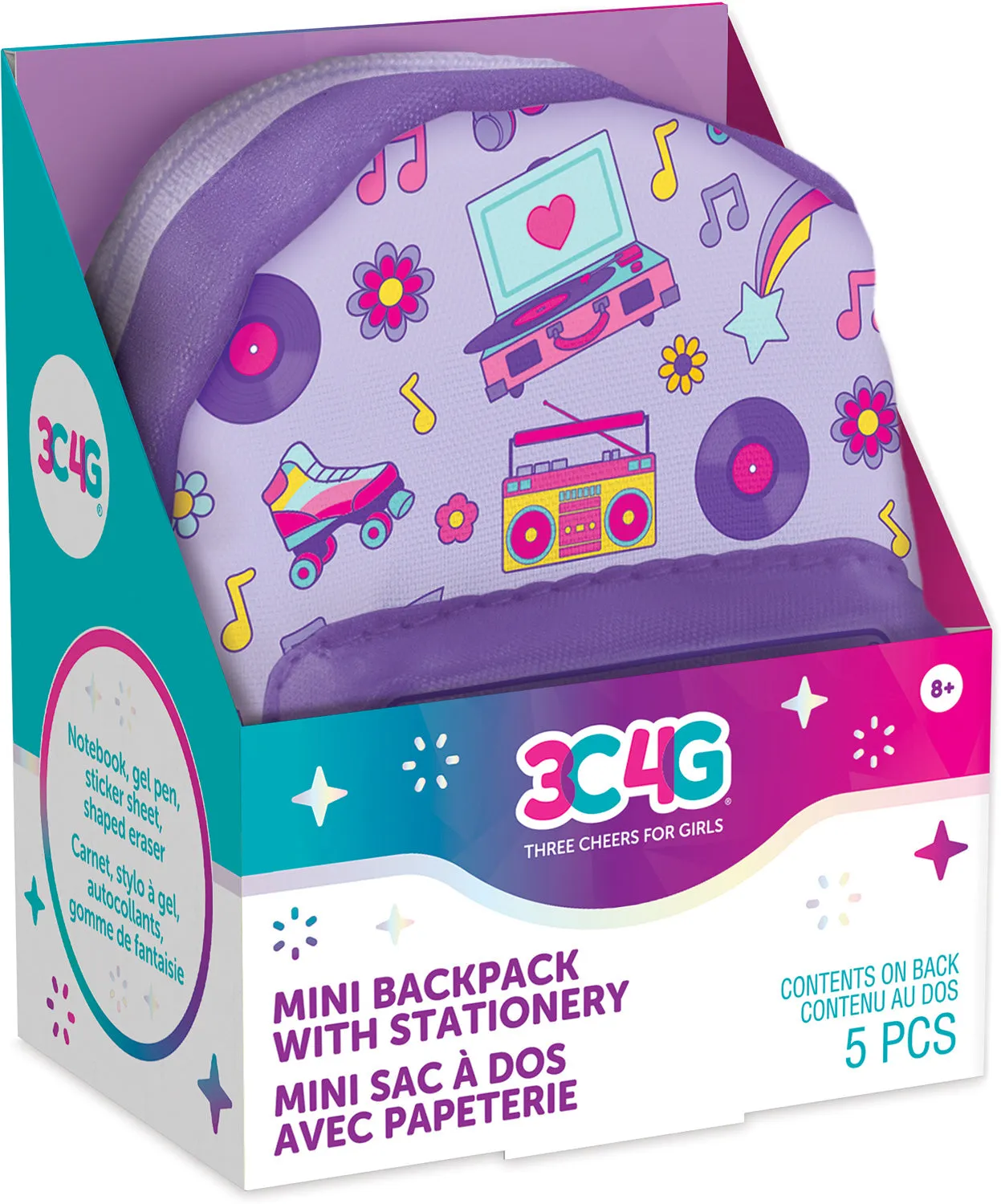 Retro Gamer Mini Backpack with Stationery Assortment