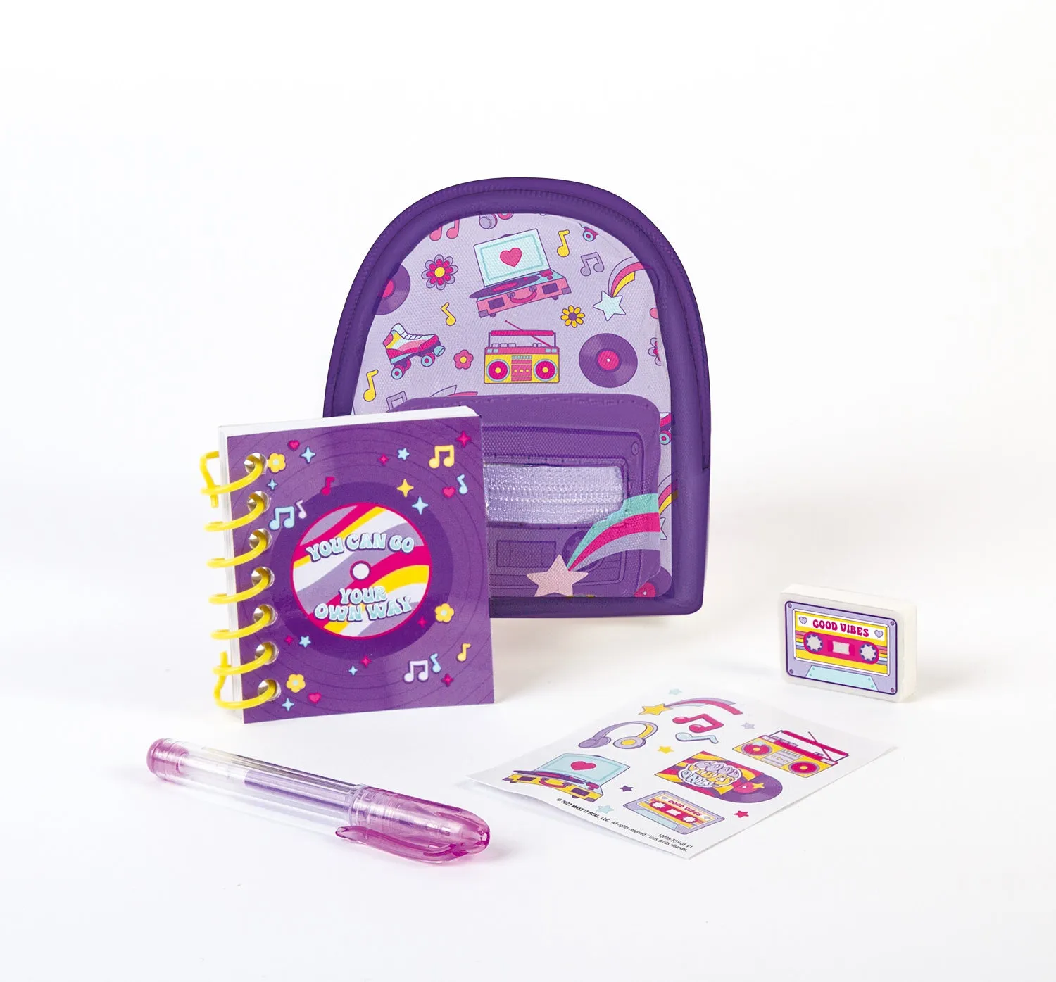 Retro Gamer Mini Backpack with Stationery Assortment
