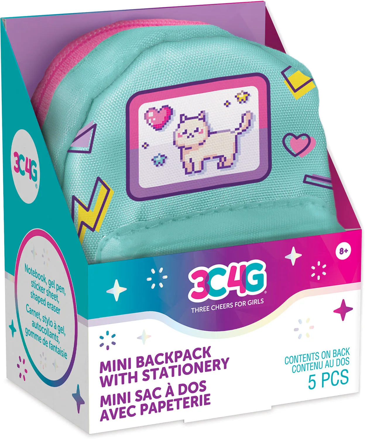 Retro Gamer Mini Backpack with Stationery Assortment