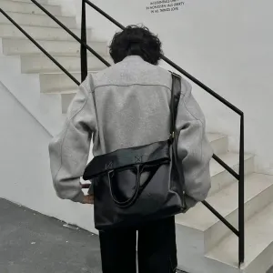 Retro Leather Crossbody Tote Bag