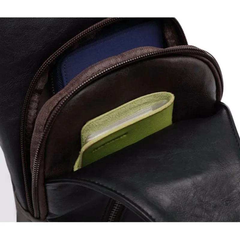 Retro Leather Sling Chest Bag