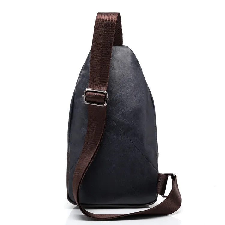 Retro Leather Sling Chest Bag