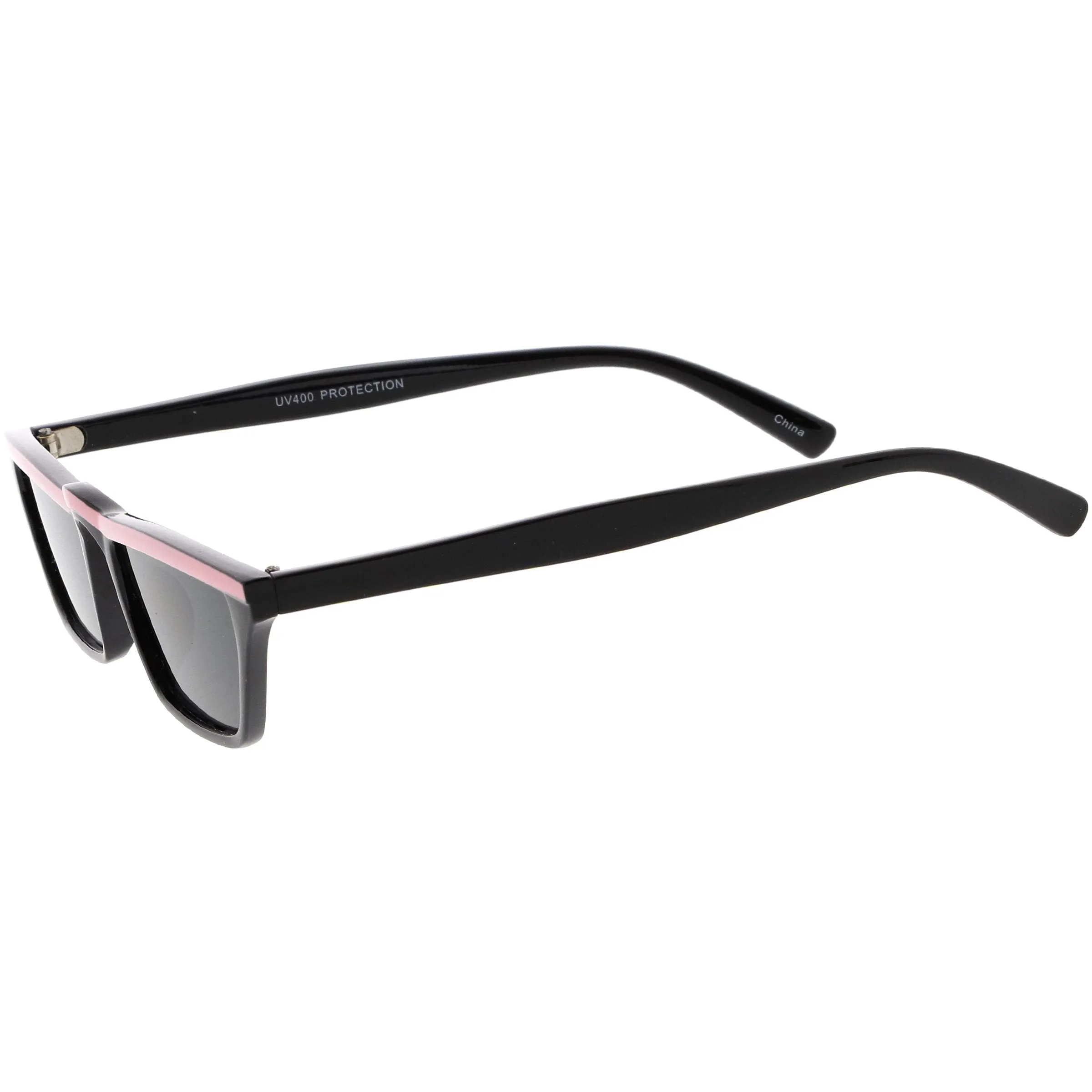 Retro Low Temple 1990's Flat Top Cat Eye Sunglasses C707