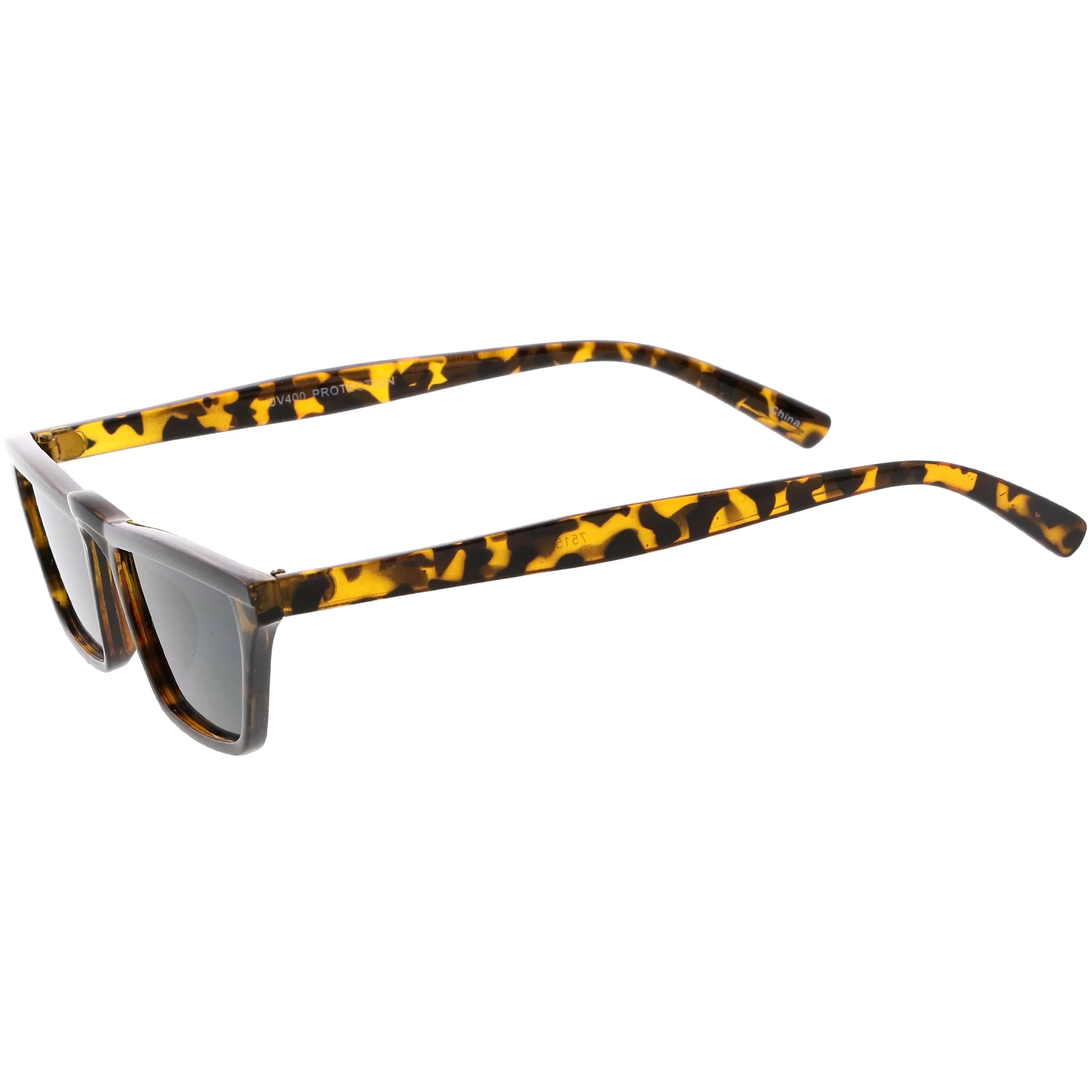 Retro Low Temple 1990's Flat Top Cat Eye Sunglasses C707