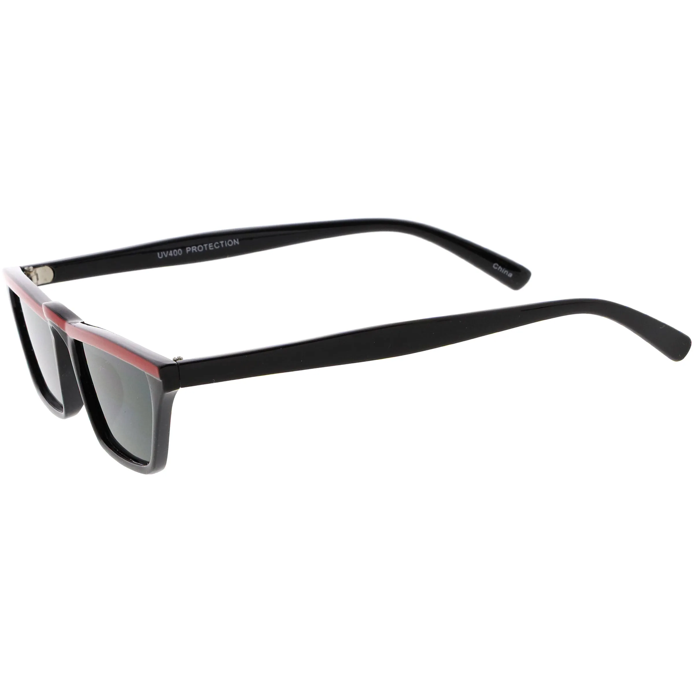 Retro Low Temple 1990's Flat Top Cat Eye Sunglasses C707