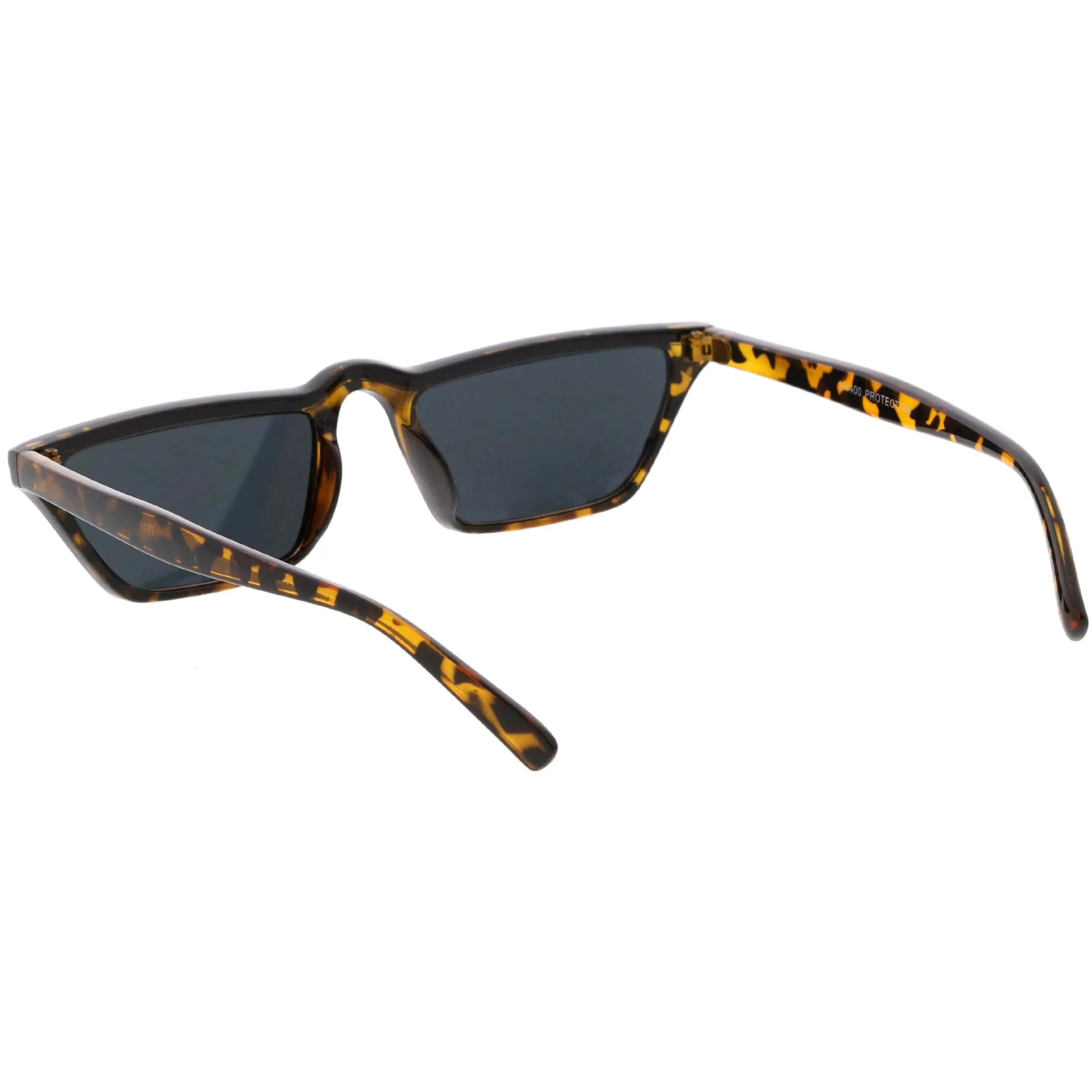 Retro Low Temple 1990's Flat Top Cat Eye Sunglasses C707