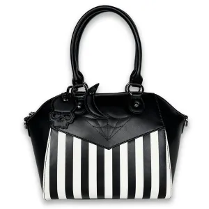 Retro Spiderweb Stripes Crossbody & Handbag with Bag Charms