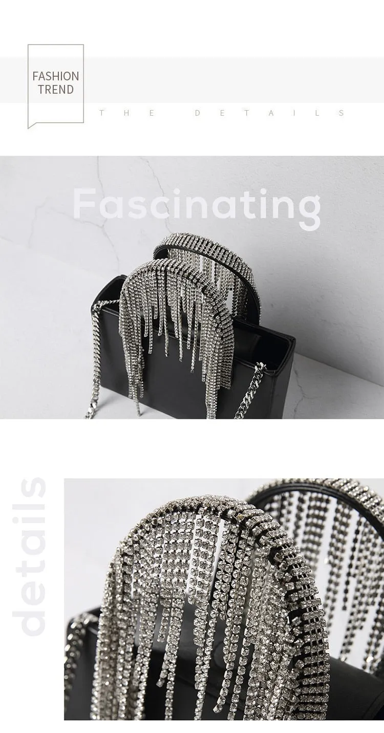 Rhinestone Tassel Evening Handbag