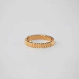 Ribbed Thin band Ring