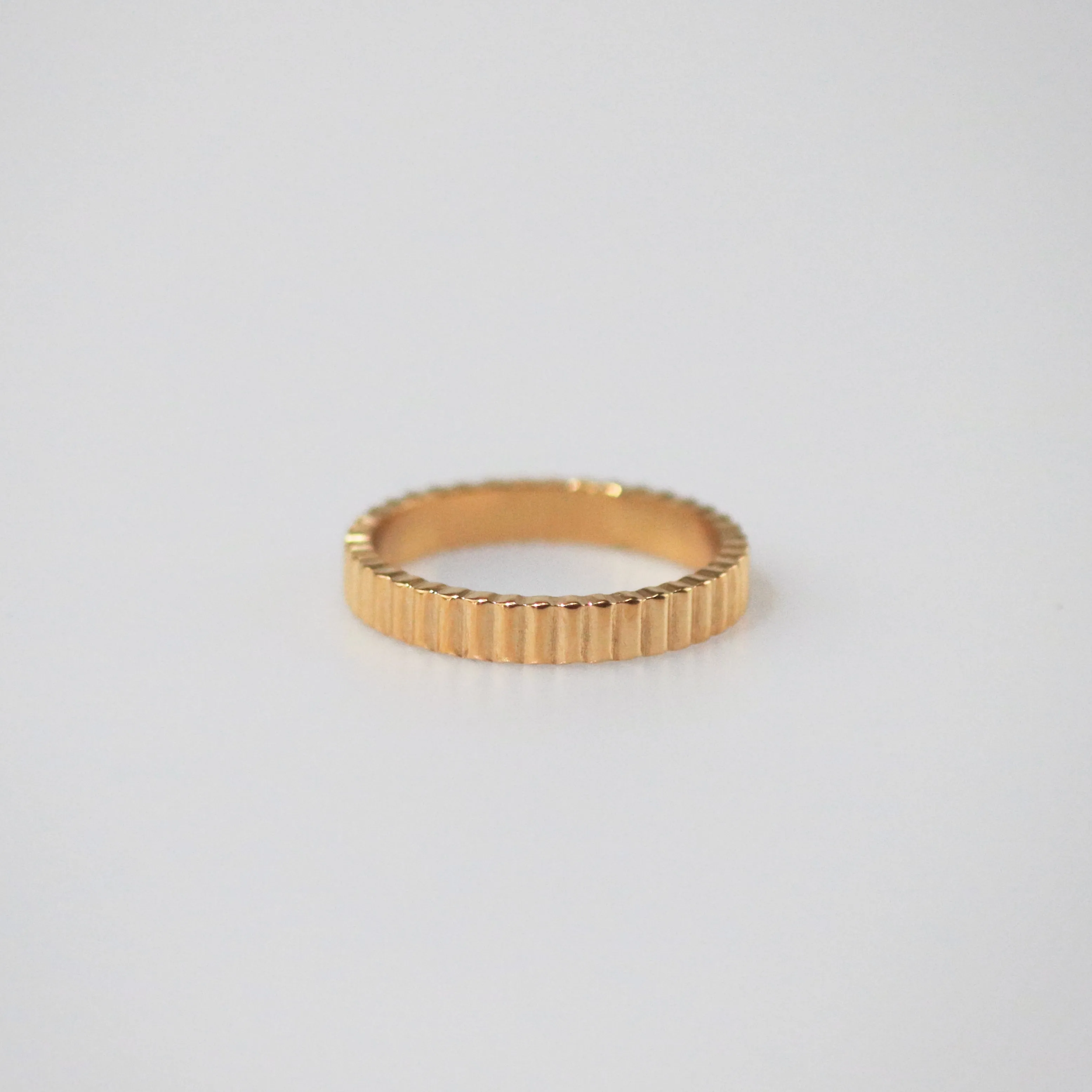 Ribbed Thin band Ring