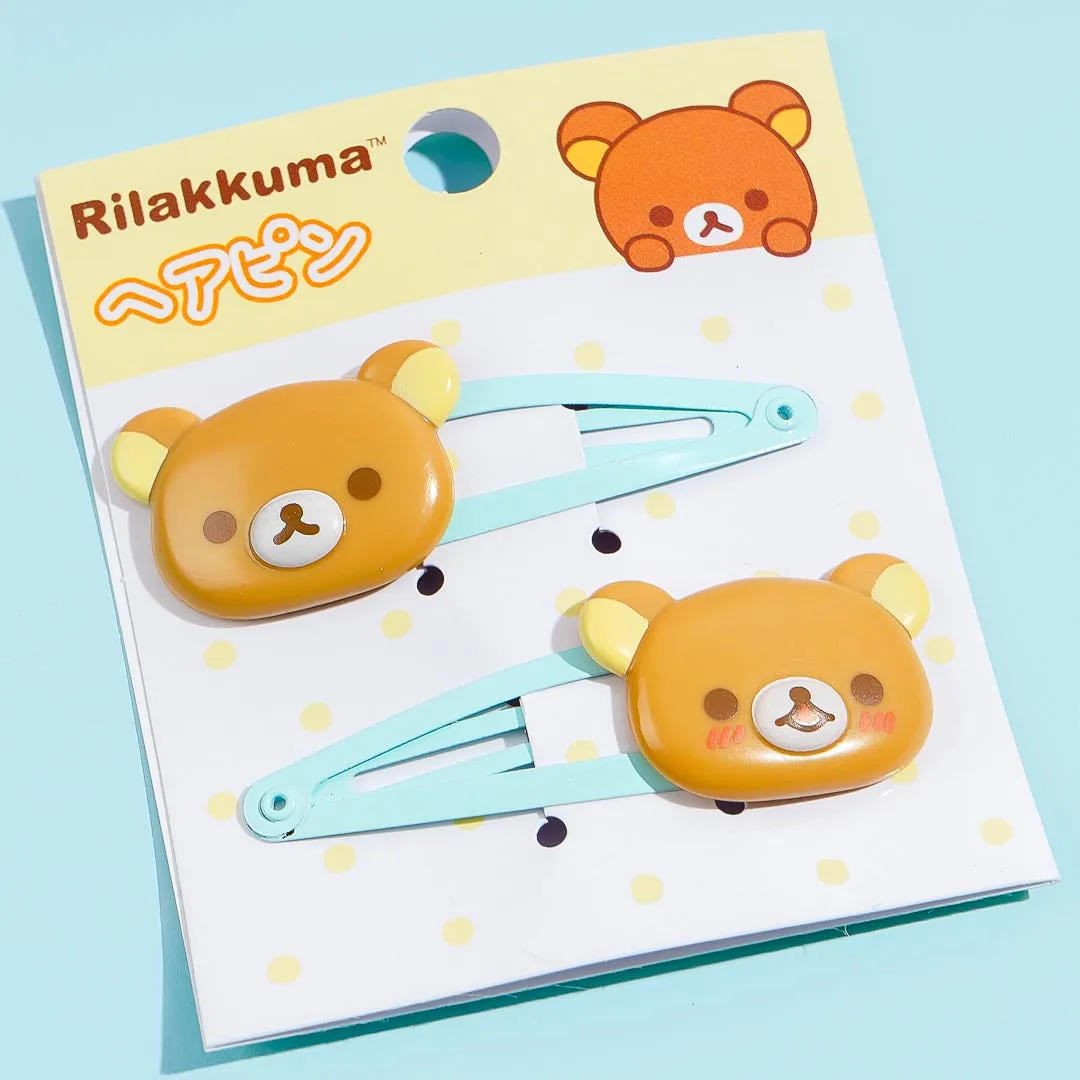 Rilakkuma Face Hair Clip Set