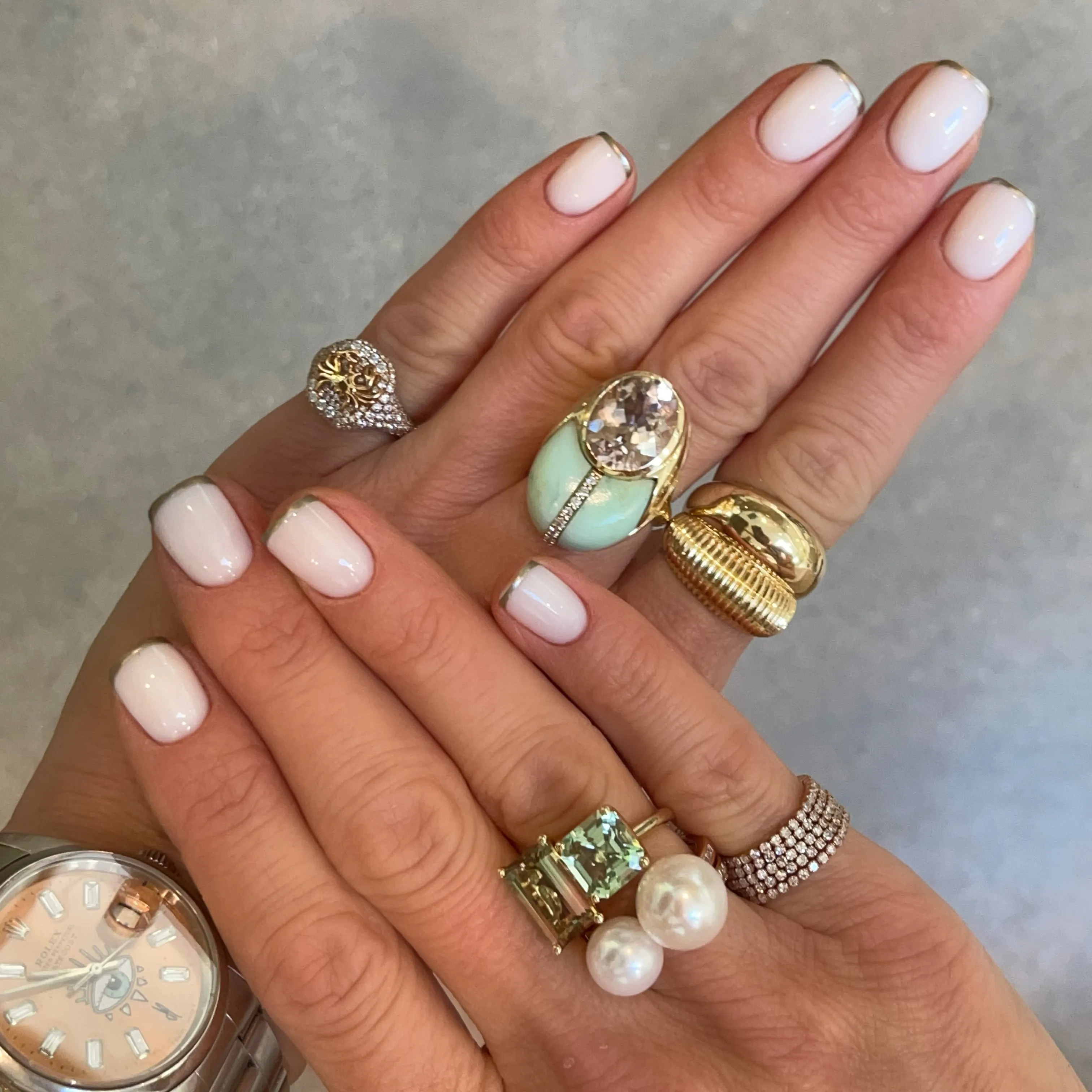 Rinna Polished & Fluted Statement Ring
