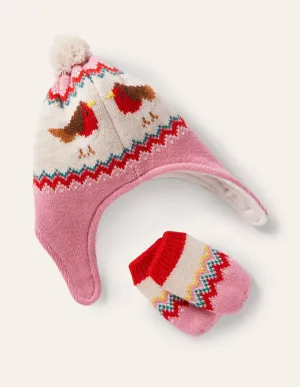 Robin Knitted Set-Formica Pink Robin