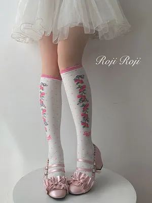 Roji Roji~Autumn Sweet Lolita Cotton Thigh-high Socks