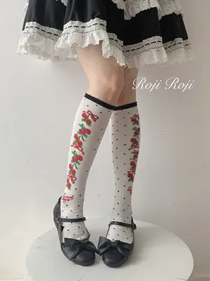 Roji Roji~Autumn Sweet Lolita Cotton Thigh-high Socks