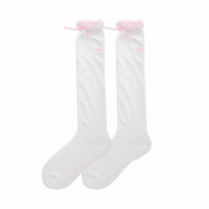 Roji Roji~Sweet Lolita Socks Cute Cotton Lolita Stockings Polka Dot