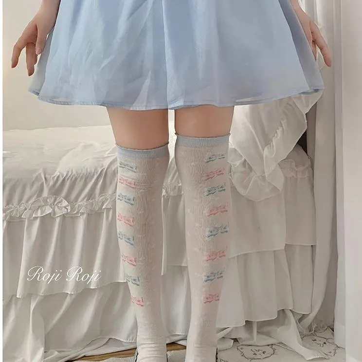 Roji Roji~Winter Lolita Thigh High Socks Slim Leg Socks