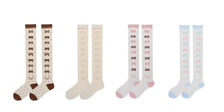 Roji Roji~Winter Lolita Thigh High Socks Slim Leg Socks