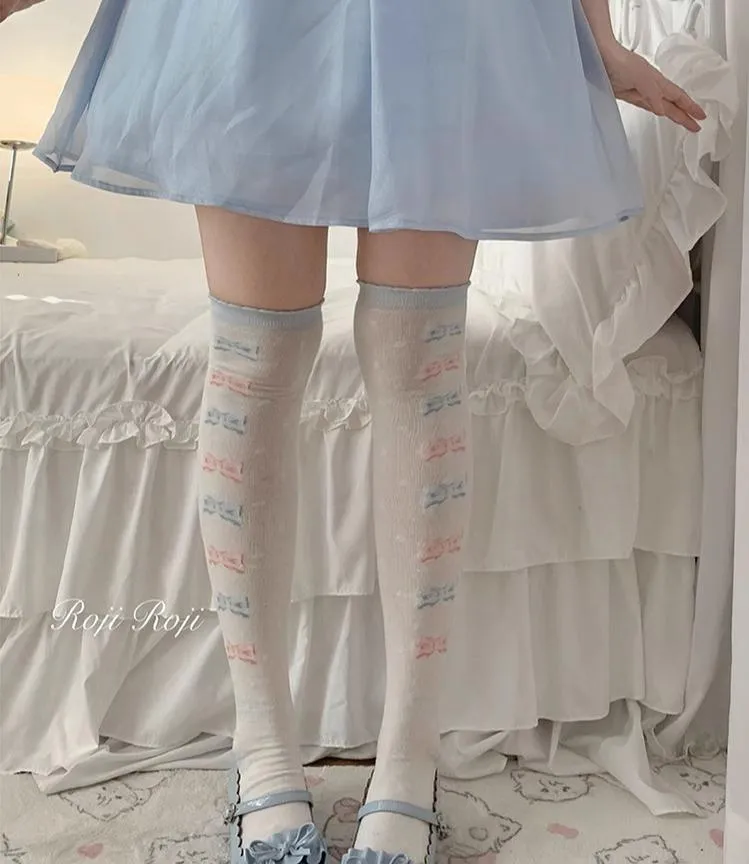 Roji Roji~Winter Lolita Thigh High Socks Slim Leg Socks