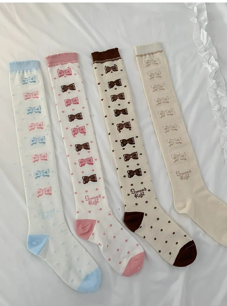 Roji Roji~Winter Lolita Thigh High Socks Slim Leg Socks