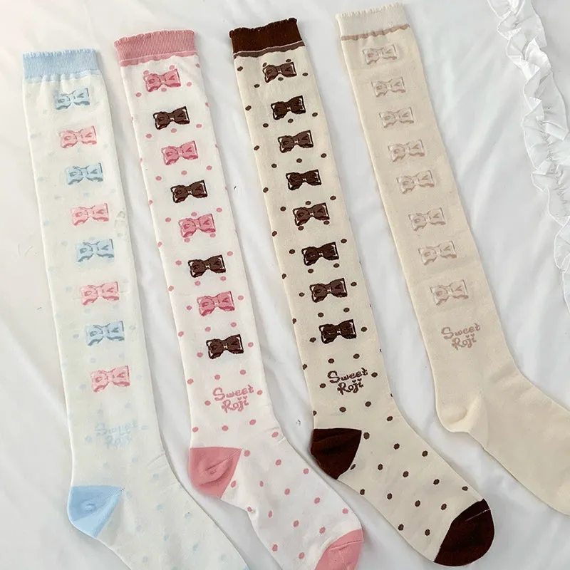 Roji Roji~Winter Lolita Thigh High Socks Slim Leg Socks