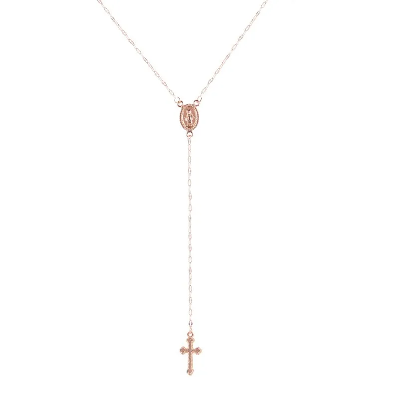 Rosary Pendant Women Necklace