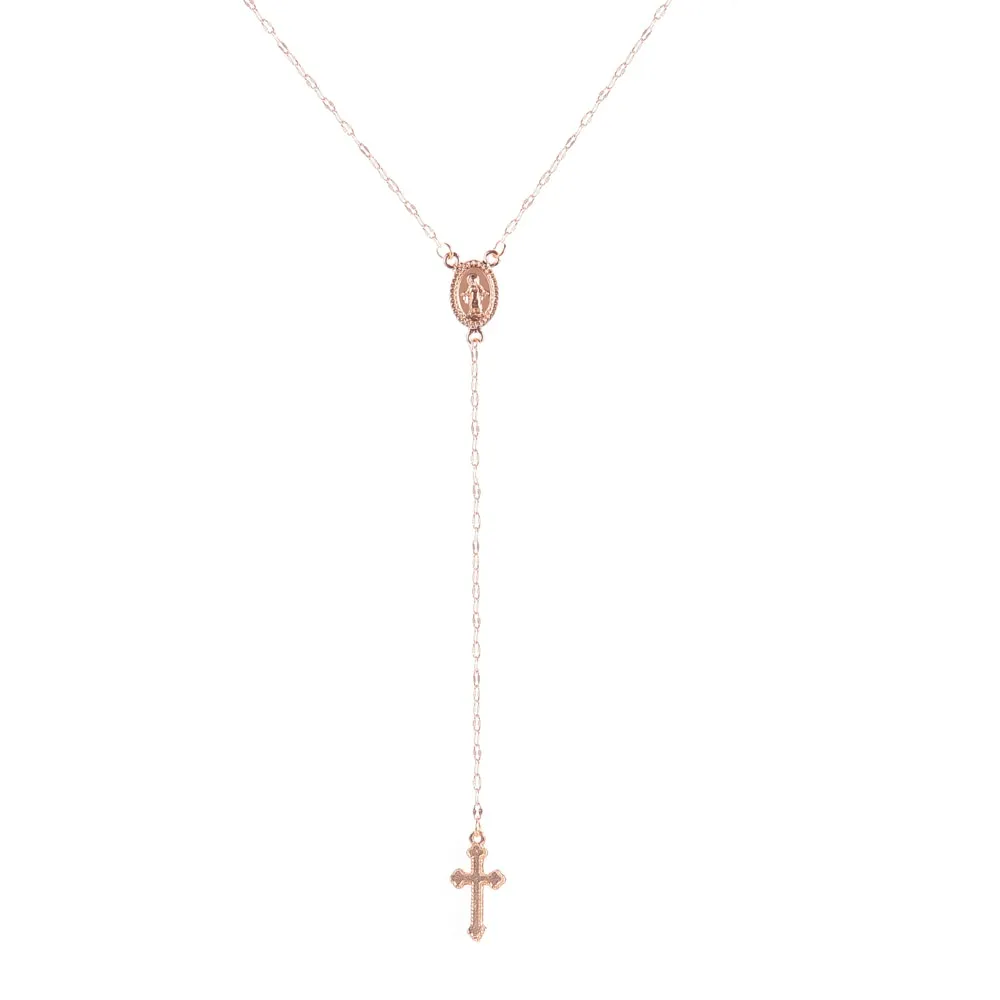 Rosary Pendant Women Necklace