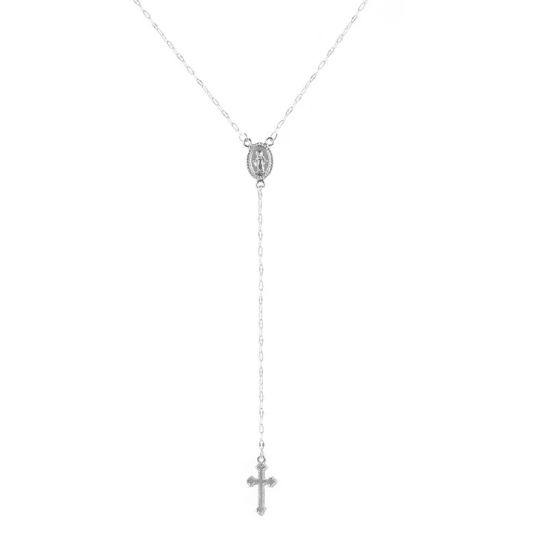 Rosary Pendant Women Necklace