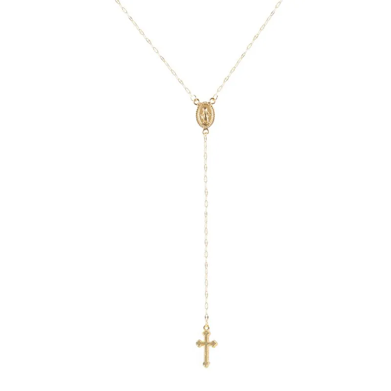Rosary Pendant Women Necklace