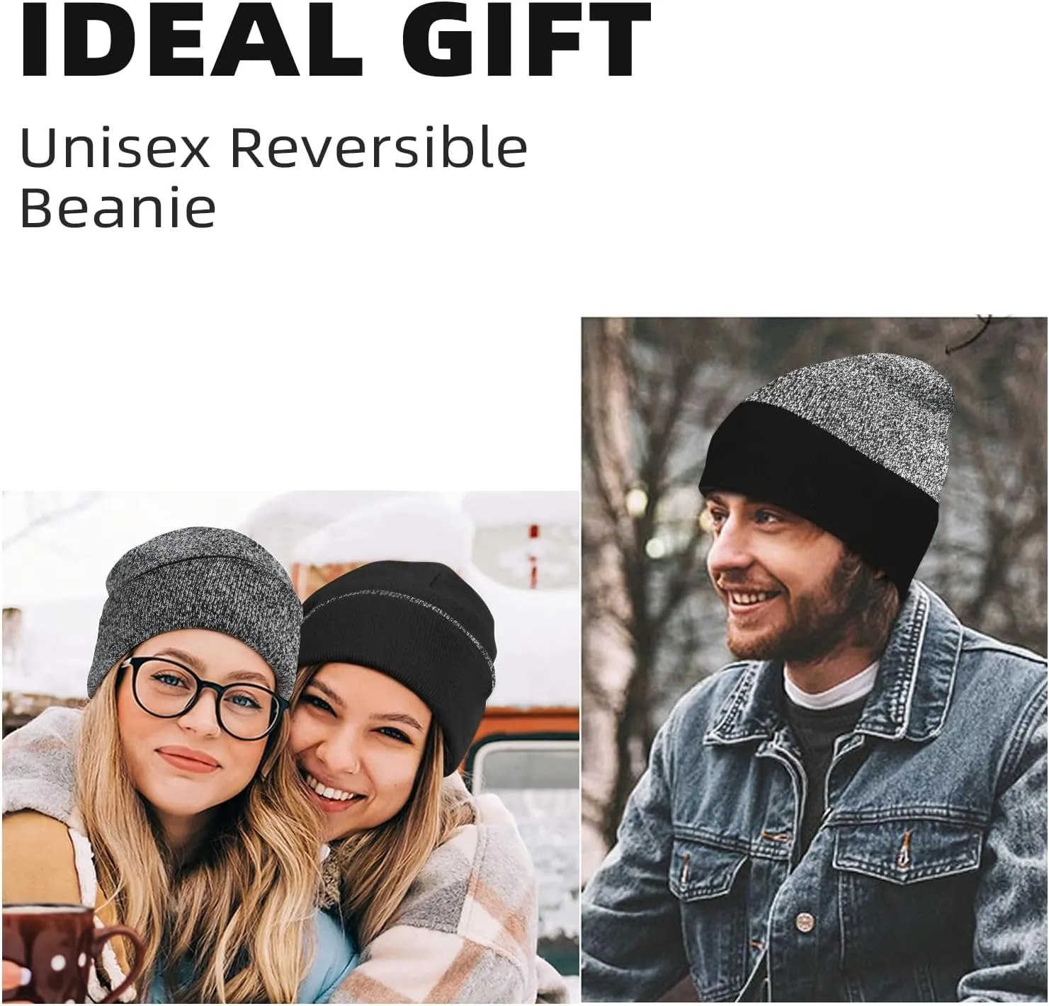 Rosoz Unisex Beanie Winter Knitted Skull Cuffed Soft Warm Hat for Men/Women Slouchy Ski Watch Cap