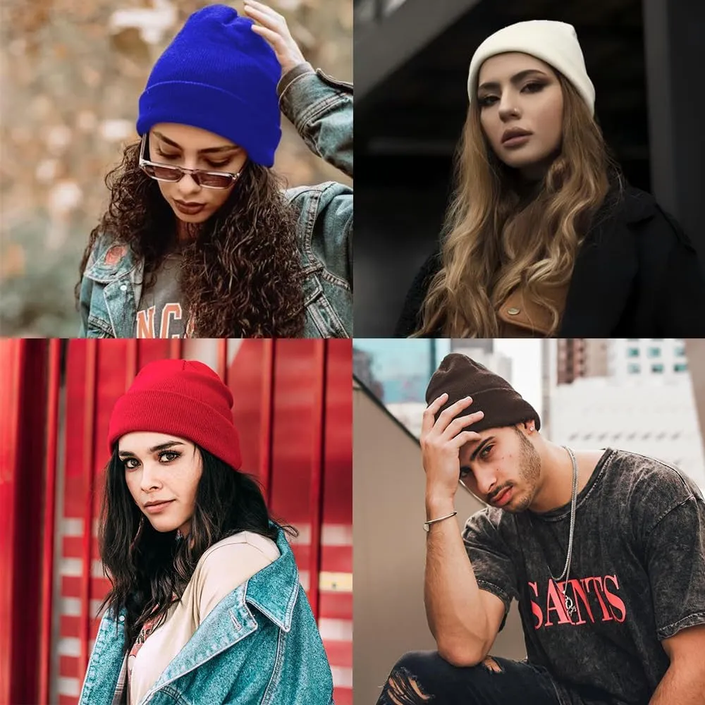 Rosoz Unisex Beanie Winter Knitted Skull Cuffed Soft Warm Hat for Men/Women Slouchy Ski Watch Cap