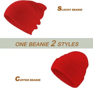 Rosoz Unisex Beanie Winter Knitted Skull Cuffed Soft Warm Hat for Men/Women Slouchy Ski Watch Cap