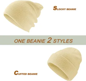 Rosoz Unisex Beanie Winter Knitted Skull Cuffed Soft Warm Hat for Men/Women Slouchy Ski Watch Cap