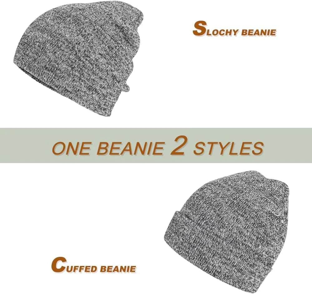 Rosoz Unisex Beanie Winter Knitted Skull Cuffed Soft Warm Hat for Men/Women Slouchy Ski Watch Cap